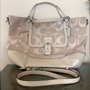 Coach cream large crossbody bag.